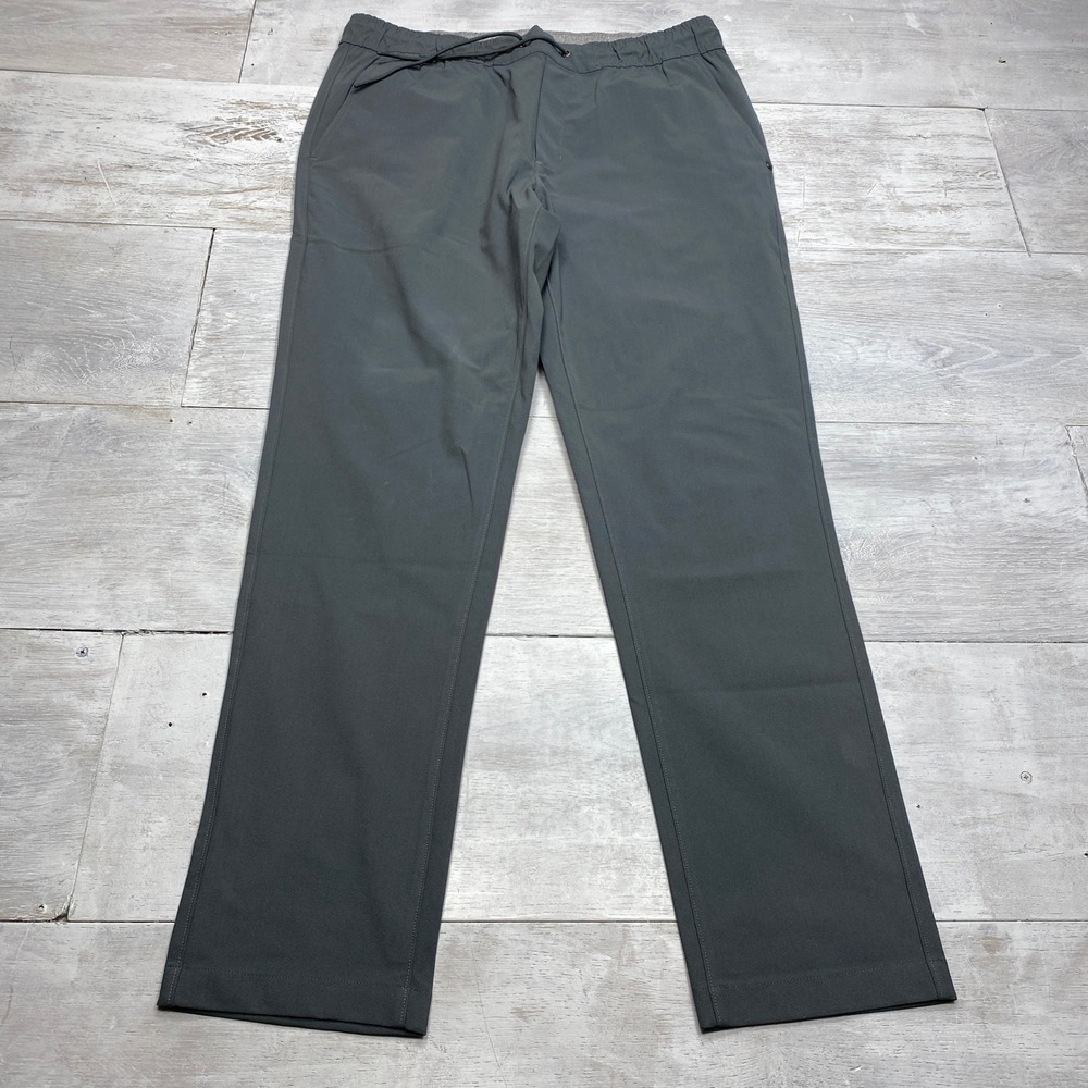 Vuori Meta Pant Mens Large Charcoal Grey Technical Stretch Travel Chino V463